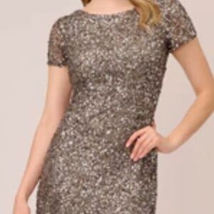 Adrianna Papell Scoop back Sequence gown